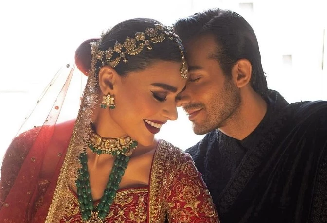 Sadaf Kanwal and Shahroz Sabzwari’s captivating shoot redefines couple goals