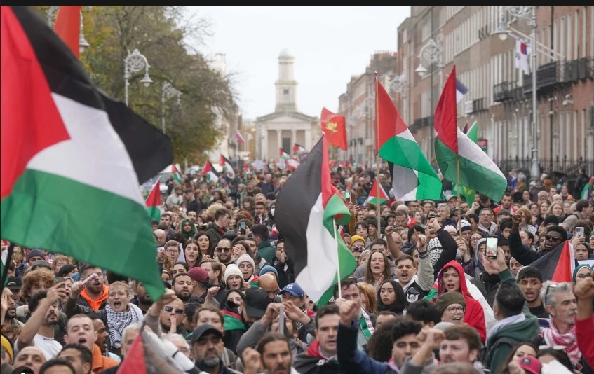 Pro-Palestinian demonstrators rally across Europe