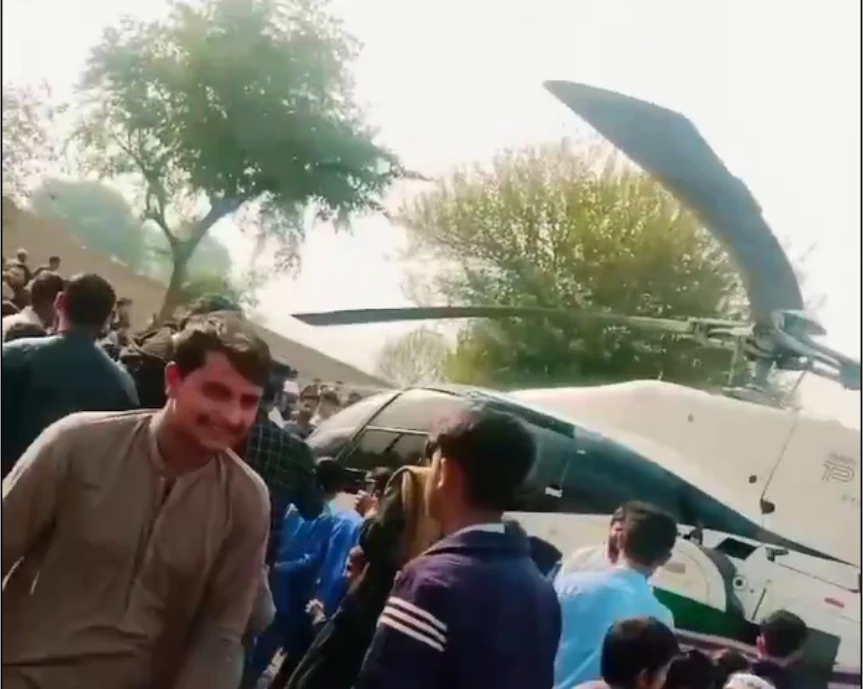 Swabi man takes his Barat in helicopter