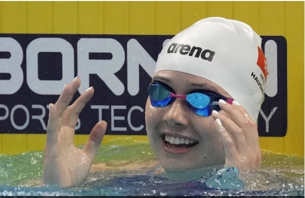 Haughey wins 100m free in US Open meet record