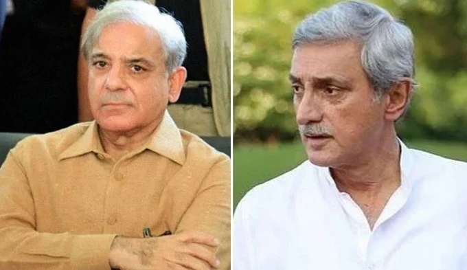 Shehbaz Sharif, Jahangir Tareen discuss seat adjustment for upcoming elections