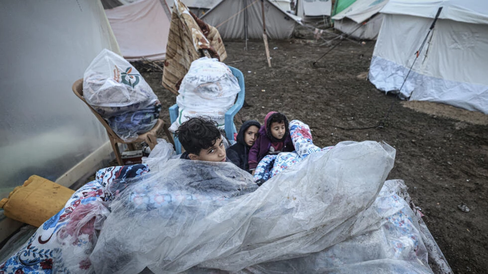 Winter rain compounds suffering of displaced Gazans