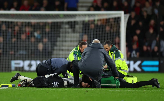 Luton's Lockyer suffers heart attack during Bournemouth clash 