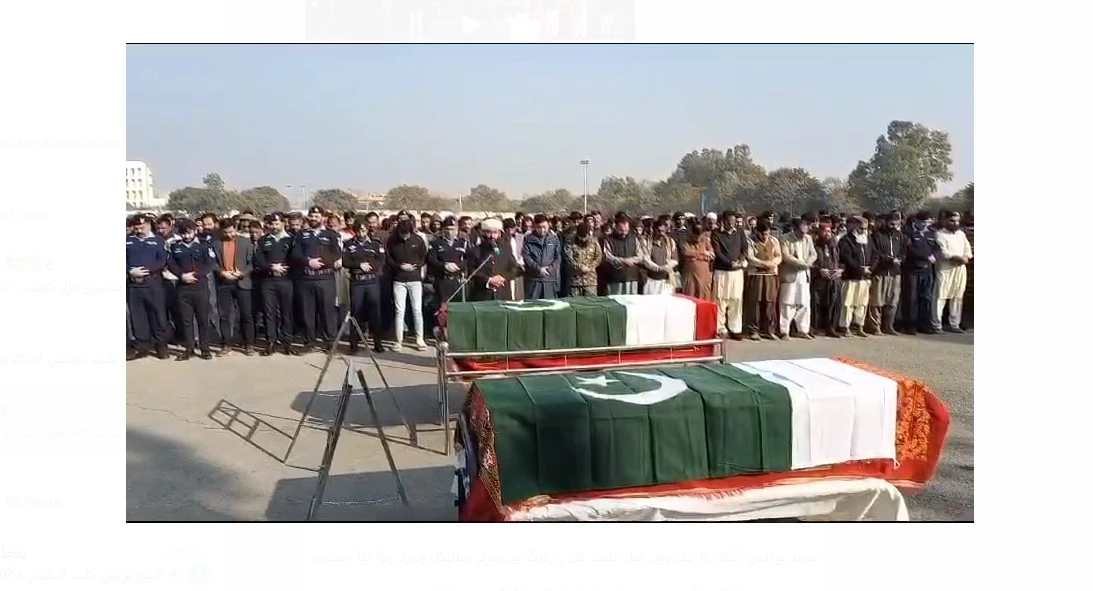 Funeral prayer of martyr constable, son offered in Islamabad