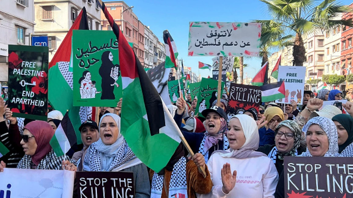 Thousands of Moroccans rally against Gaza war, Israel ties