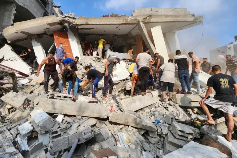 Gaza refugee camp in ruins after Israeli strike