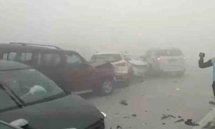 Woman dies, 30 injured in Jhelum pile-up amid dense fog