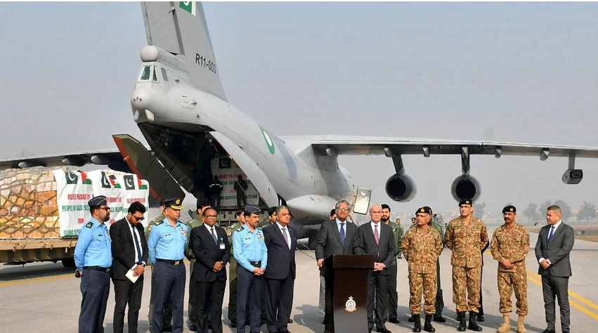 Pakistan sends another consignment of relief goods to Gaza people