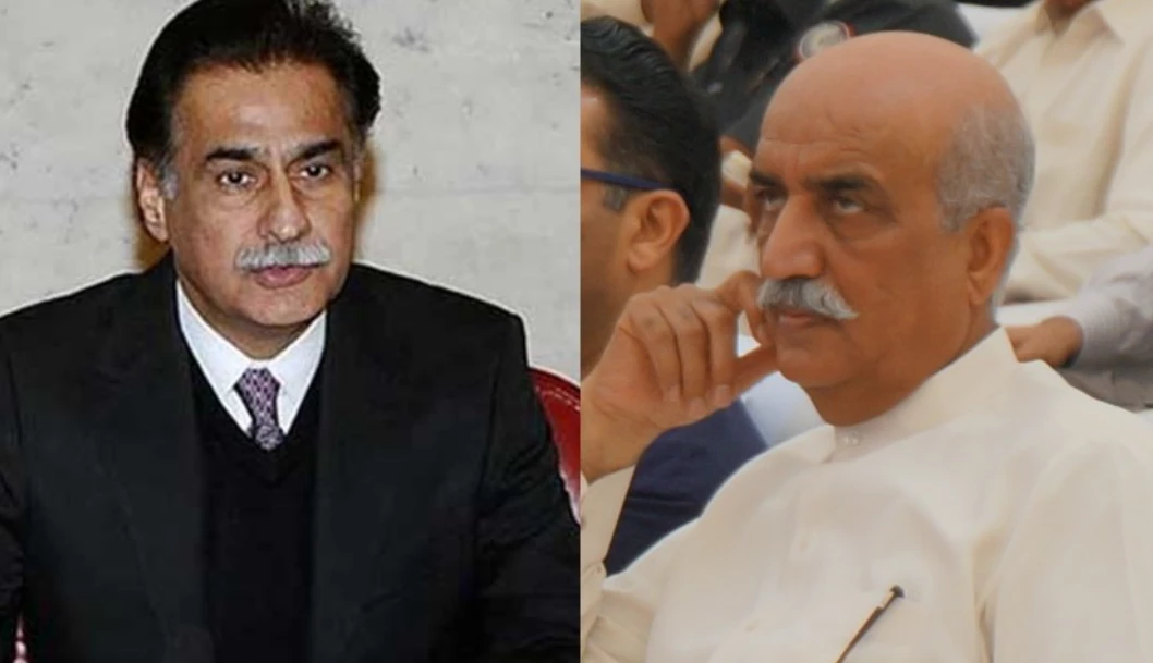 Ayaz Sadiq and Khurshid Shah meet in Lahore