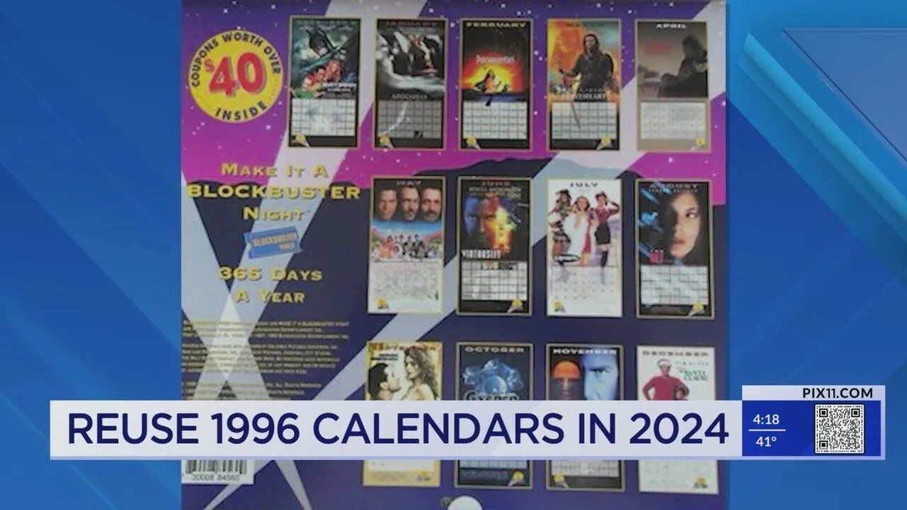 Same again? 1996 calendars reused for 2024