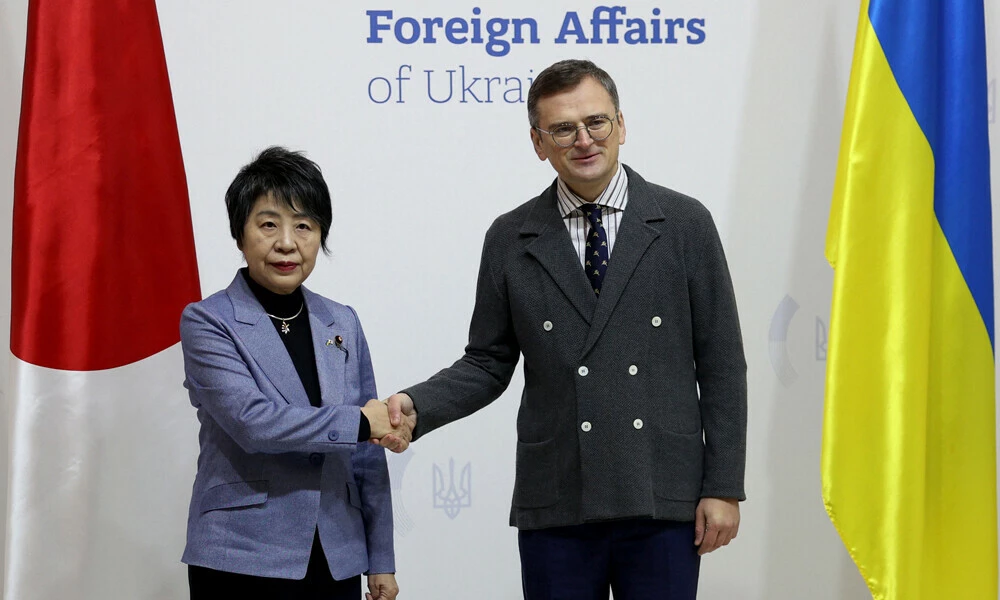 Japan FM in Kyiv says Tokyo 'determined' to support Ukraine