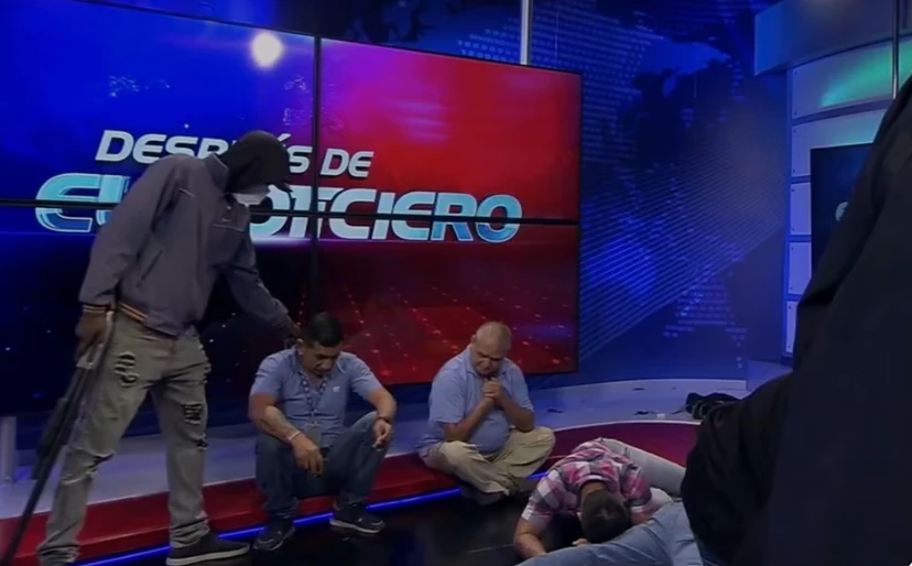 Gunmen burst into Ecuador TV studio live on air