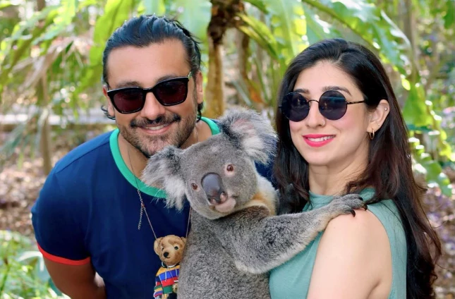  Netizens mock Mariyam Nafees and husband for posing with Koala