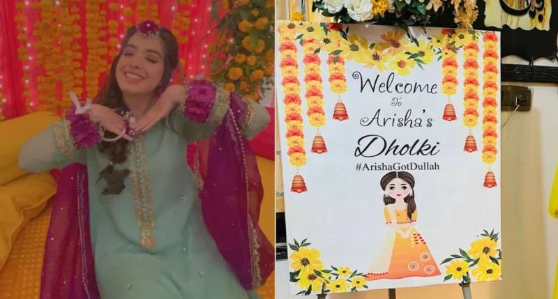 Arisha Razi Khan’s delightful Dholki glimpses mesmerize many