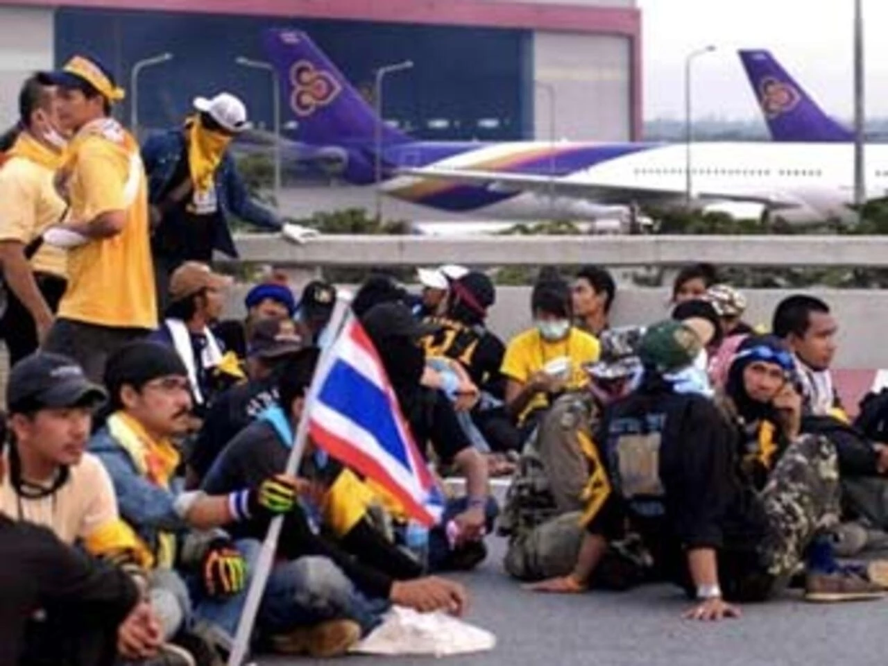 Thai court drops activists' terrorism charges over 2008 airport shutdown