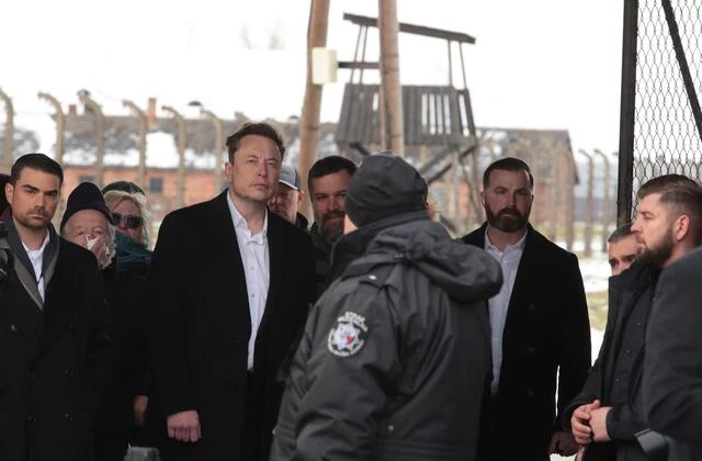 Musk visits Auschwitz and will address anti-Semitism online in Poland