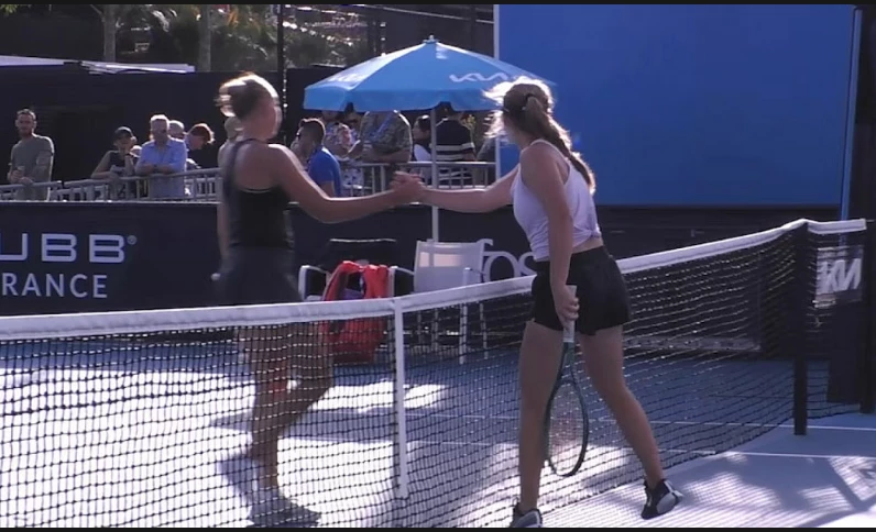 Ukrainian teen criticised for shaking Russian player's hand at Australian Open