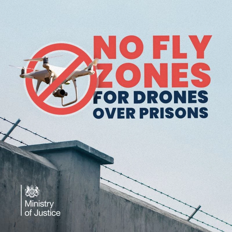 UK announces 400m drone no-fly-zone around prisons