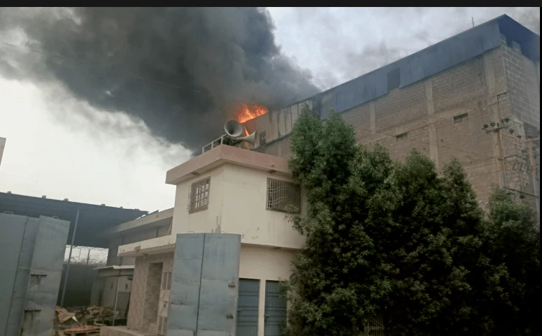 Fire breaks out in cardboard factory in Karachi