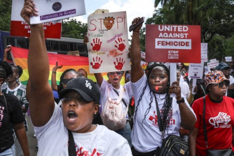 Hundreds march against gender violence in Kenya