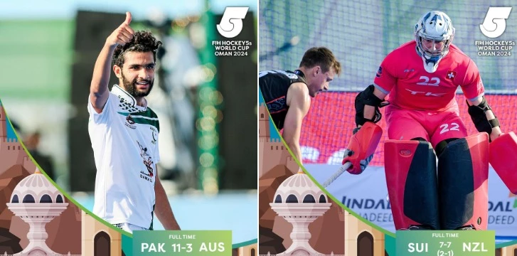 Pakistan thump Australia 11-3 to set up clash with Switzerland for Challenger Trophy in Hockey5s World Cup