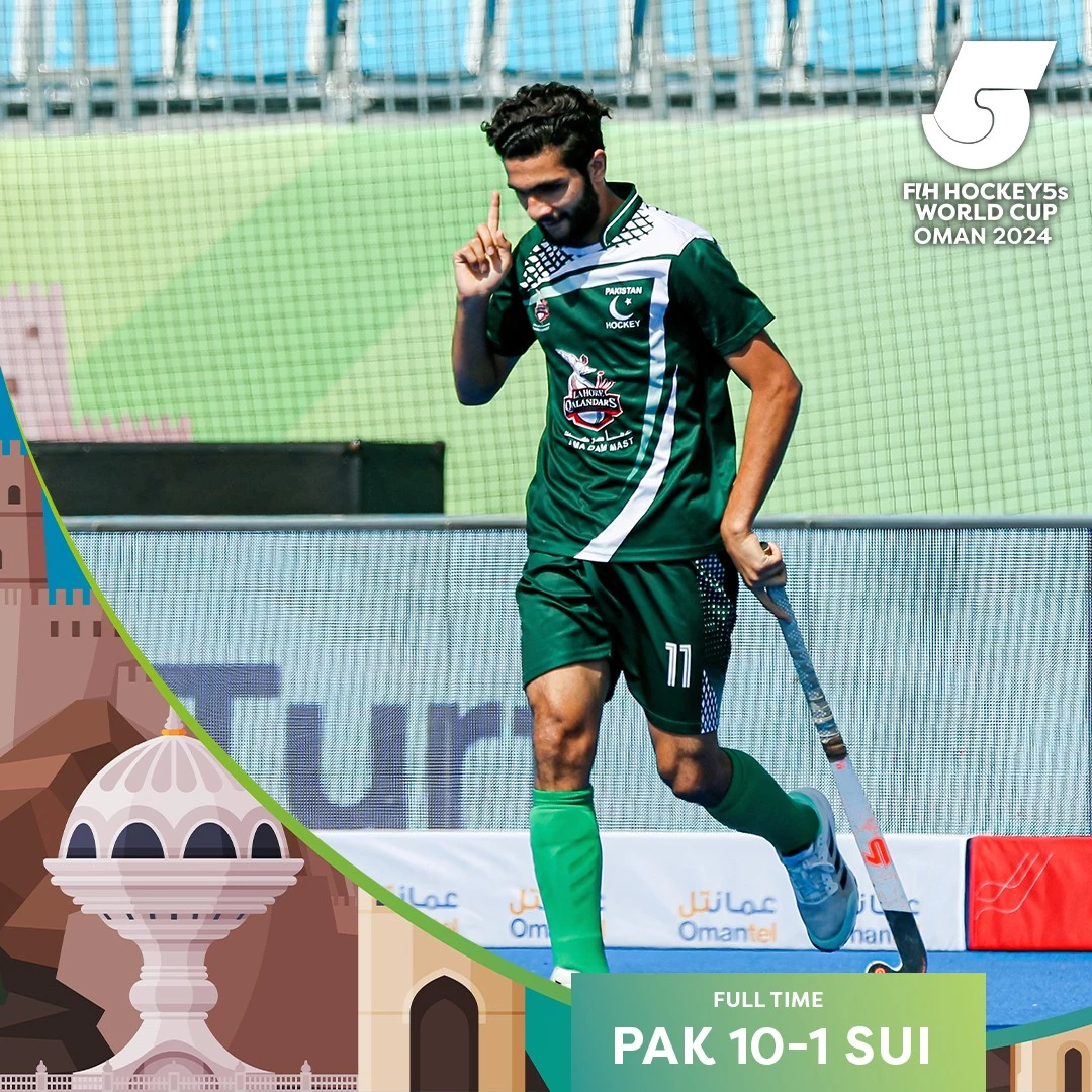 Pakistan down Switzerland 10-1 to clinch Challenger Trophy at Hockey5s World Cup