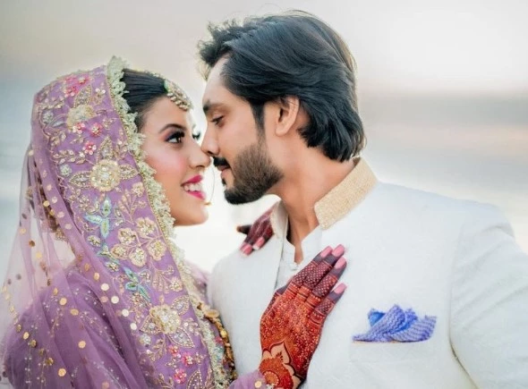 Aiman's breathtaking Nikkah photoshoot: where love meets the serene waves