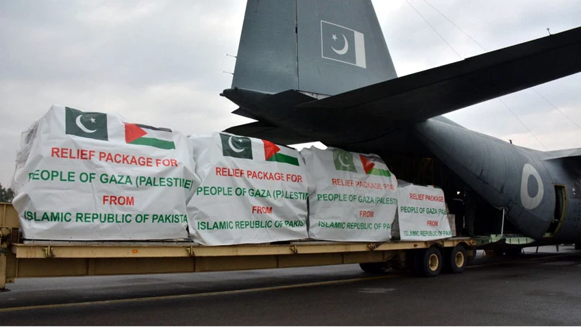 Pakistan sends another consignment of relief goods for Gaza people