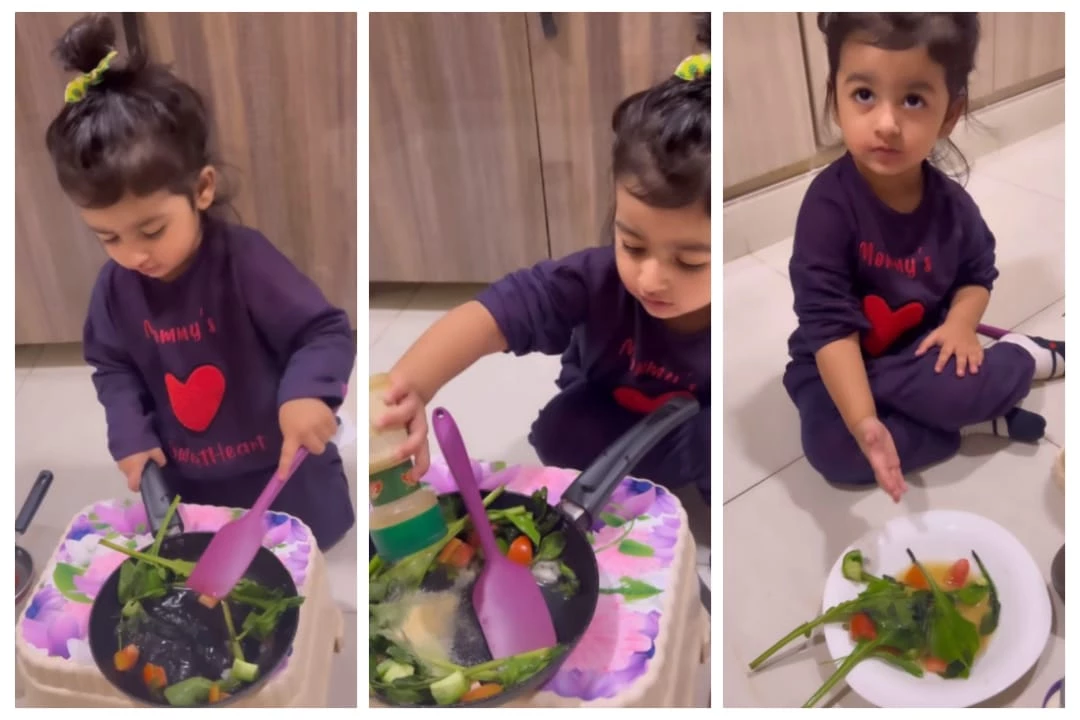 Little Alayana’s cooking session leaves netizens in awe