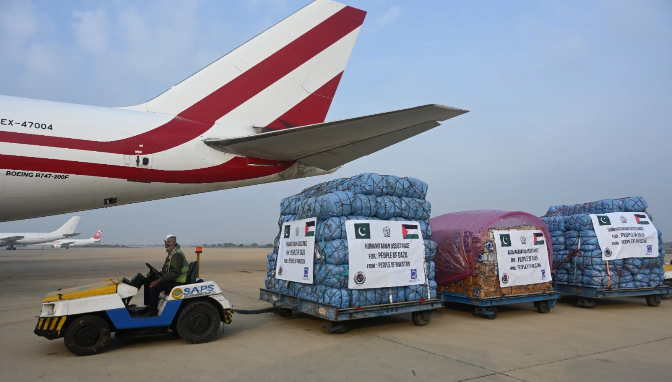 Pakistan sends 6th shipment of relief assistance to Gaza people