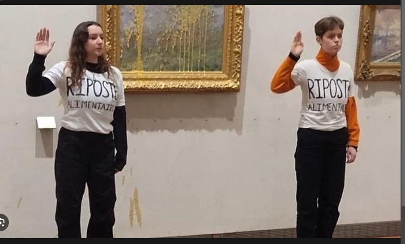 Activists throw soup at Monet painting in Lyon museum