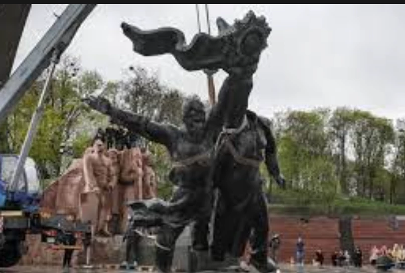 Ukraine debates future of downed Soviet monuments