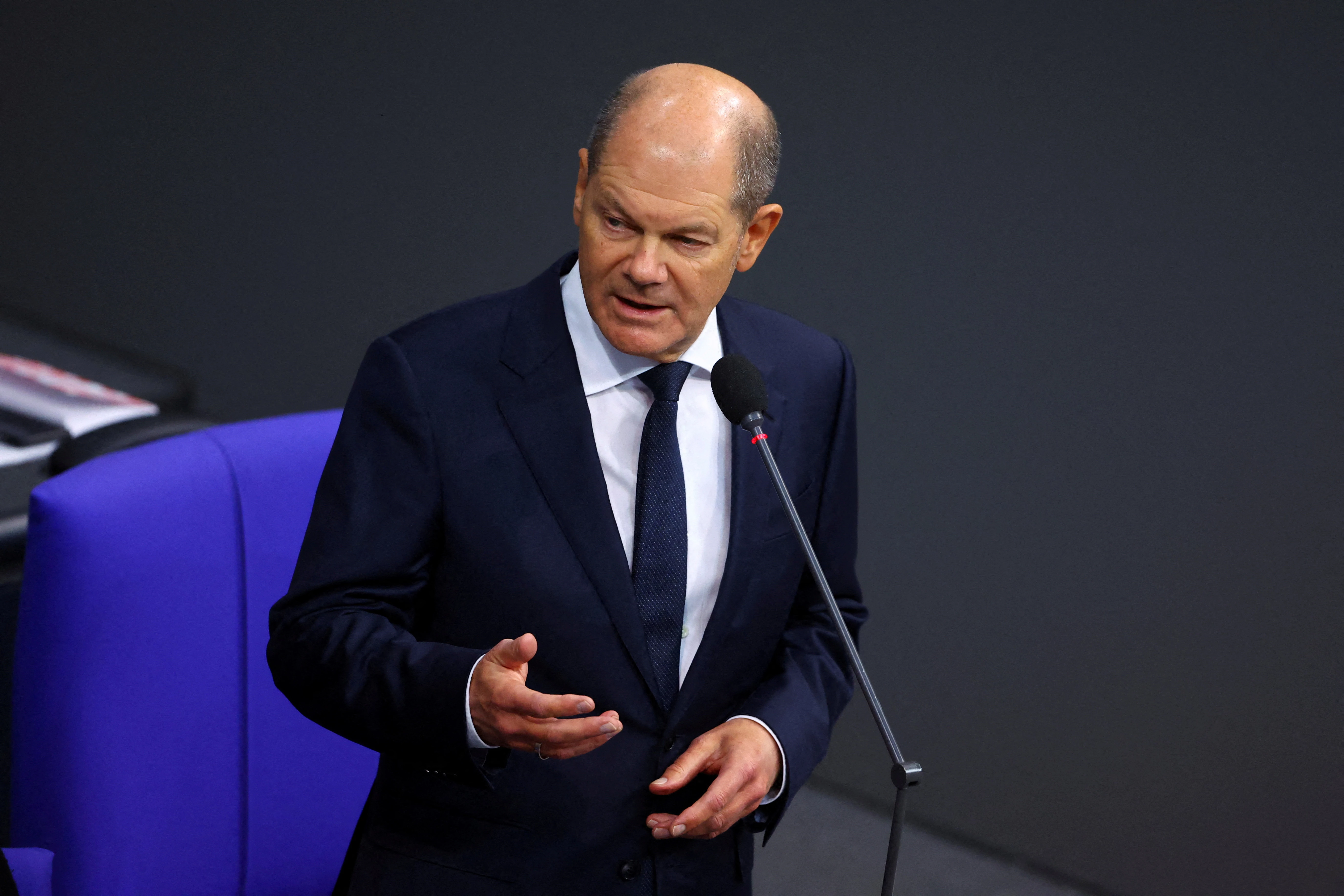 Germany's Scholz urges 'mass production' of arms in Europe