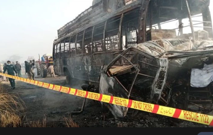 Three people die bus-van collision in Narowal