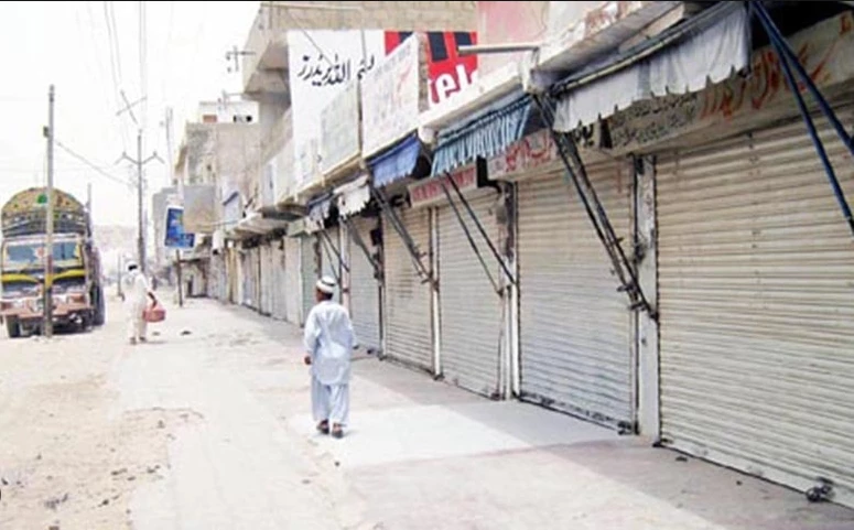 Complete shutter down strike against rigging observed in Balochistan