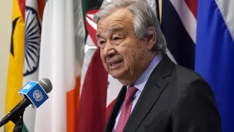 UN chief slams 'distressing' spending on arms over climate