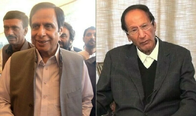 Chaudhry Shujaat Hussain visits Chaudhry Parvez Elahi in jail