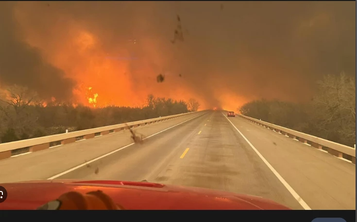 One death reported as wildfires rage across Texas panhandle