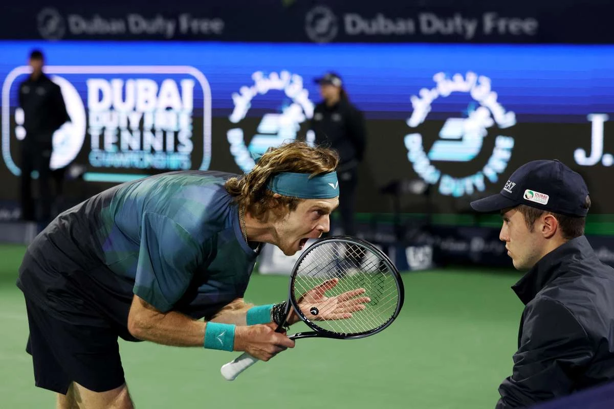 Rublev defaulted from Dubai after angry tirade