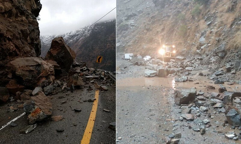 Landslide again in Lower Kohistan, Karakoram highway closed for traffic