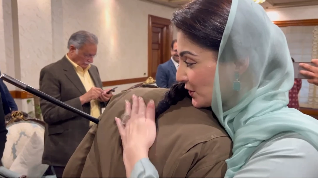 CM Maryam hugs ASP Sheharbano Naqvi