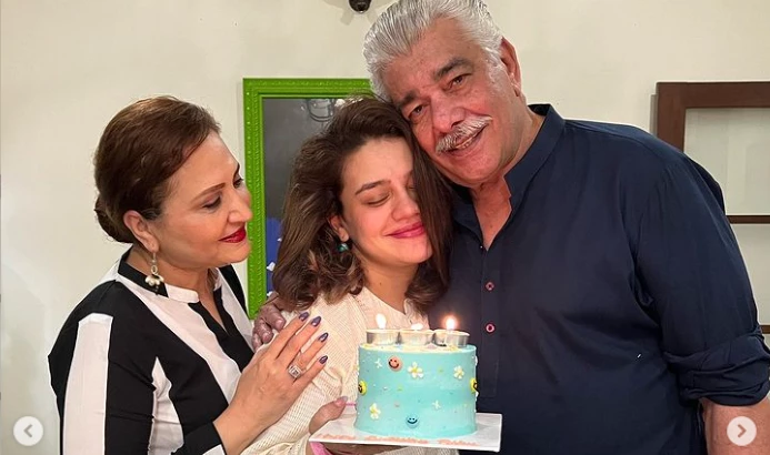 Sweet gesture: Zara Noor celebrates birthday with parents