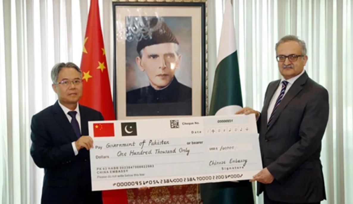 China gives Pakistan $100,000 donation for rain-hit  areas in Balochistan, KP