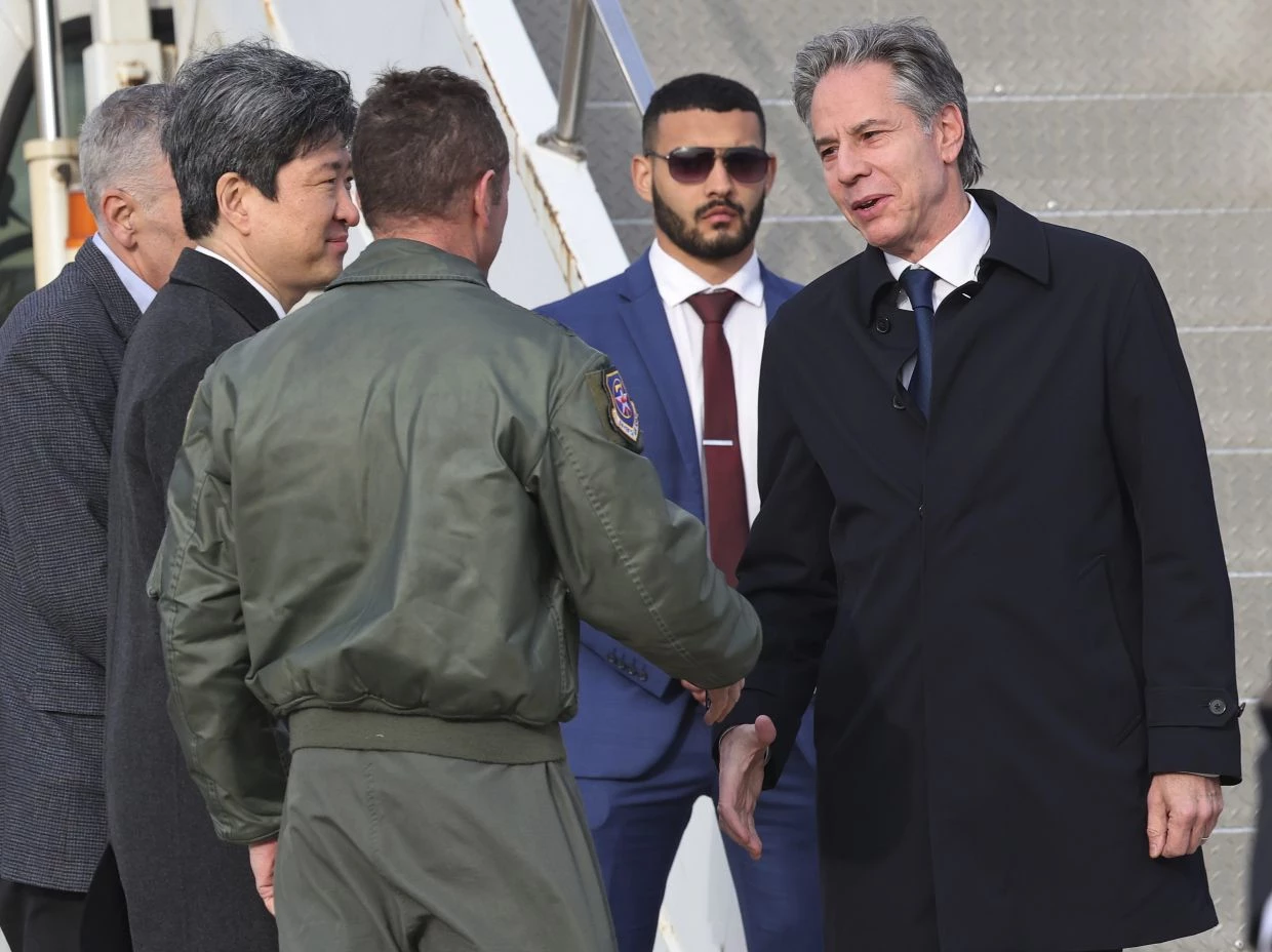 Blinken arrives in South Korea to attend democracy summit