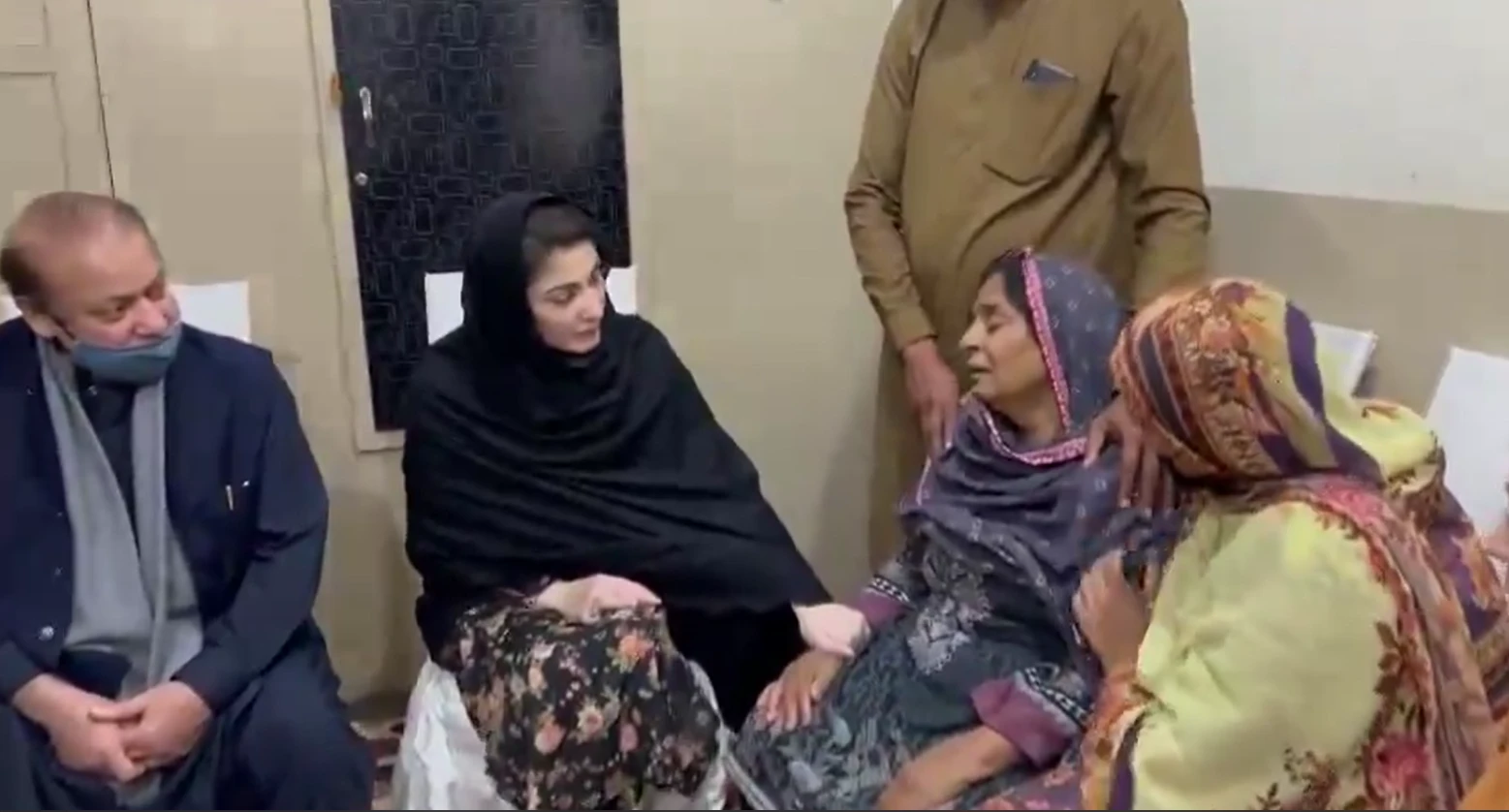 Maryam, Nawaz share grief of kite string victim’s family in Faisalabad  