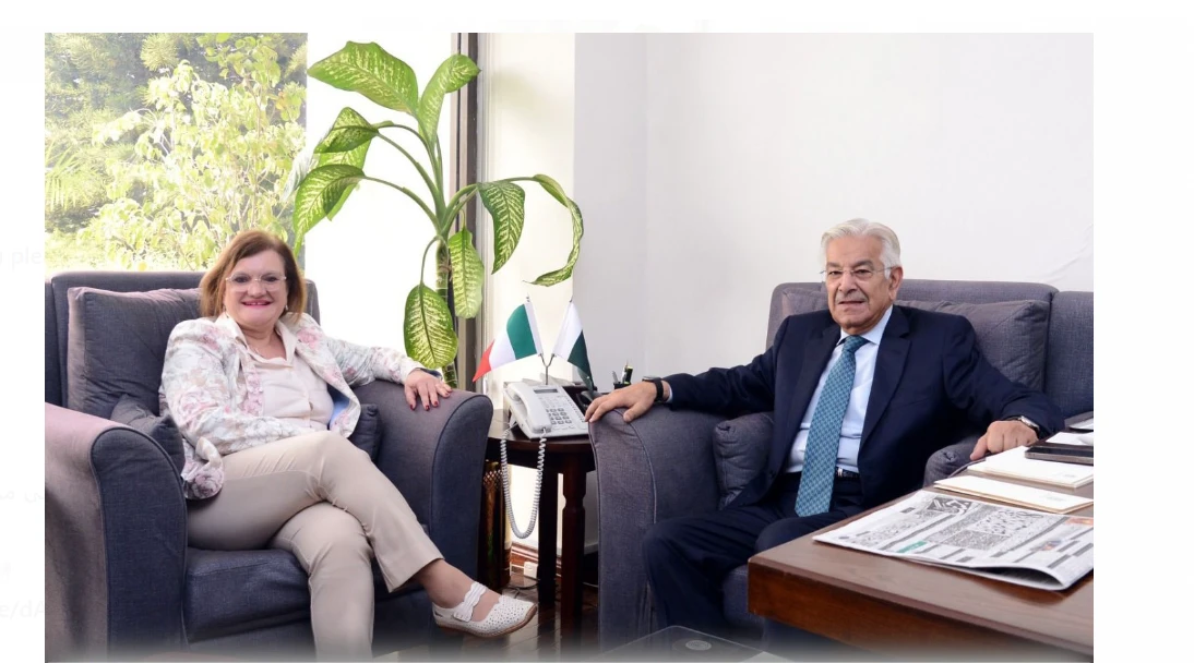 Italian ambassador calls on Minister for Defence Khawaja Asif