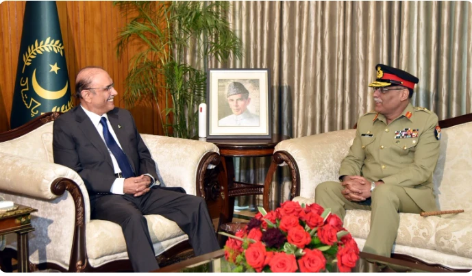 General Sahir Mirza briefs President Zardari on security situation