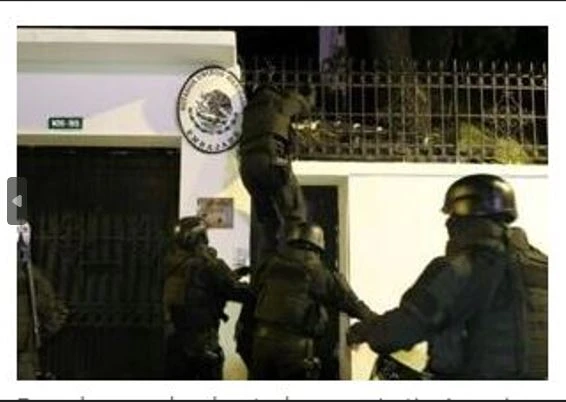 Ecuador in diplomatic storm after raid at Mexican embassy