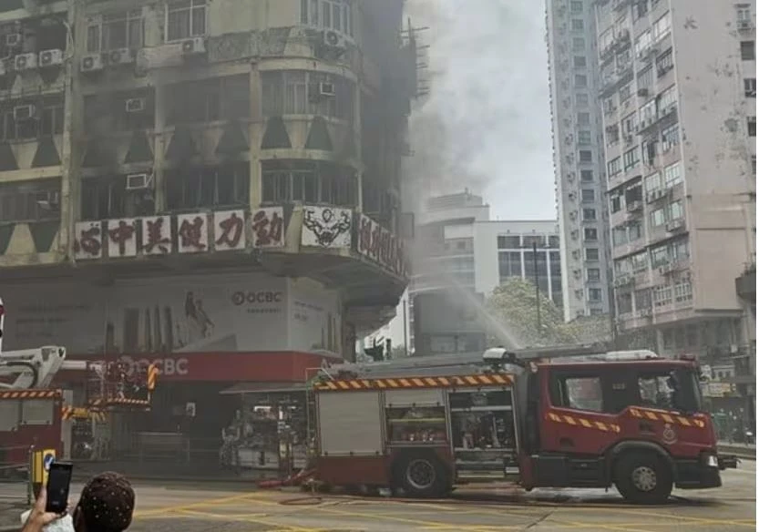 Hong Kong building fire kills 5, injures dozens