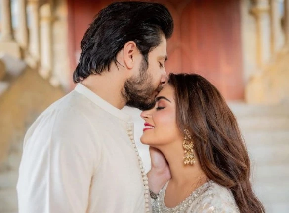 Picture-perfect: Hiba and Arez turn heads with their coordinated look